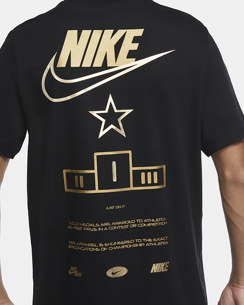 Black and gold nike shirt men hotsell